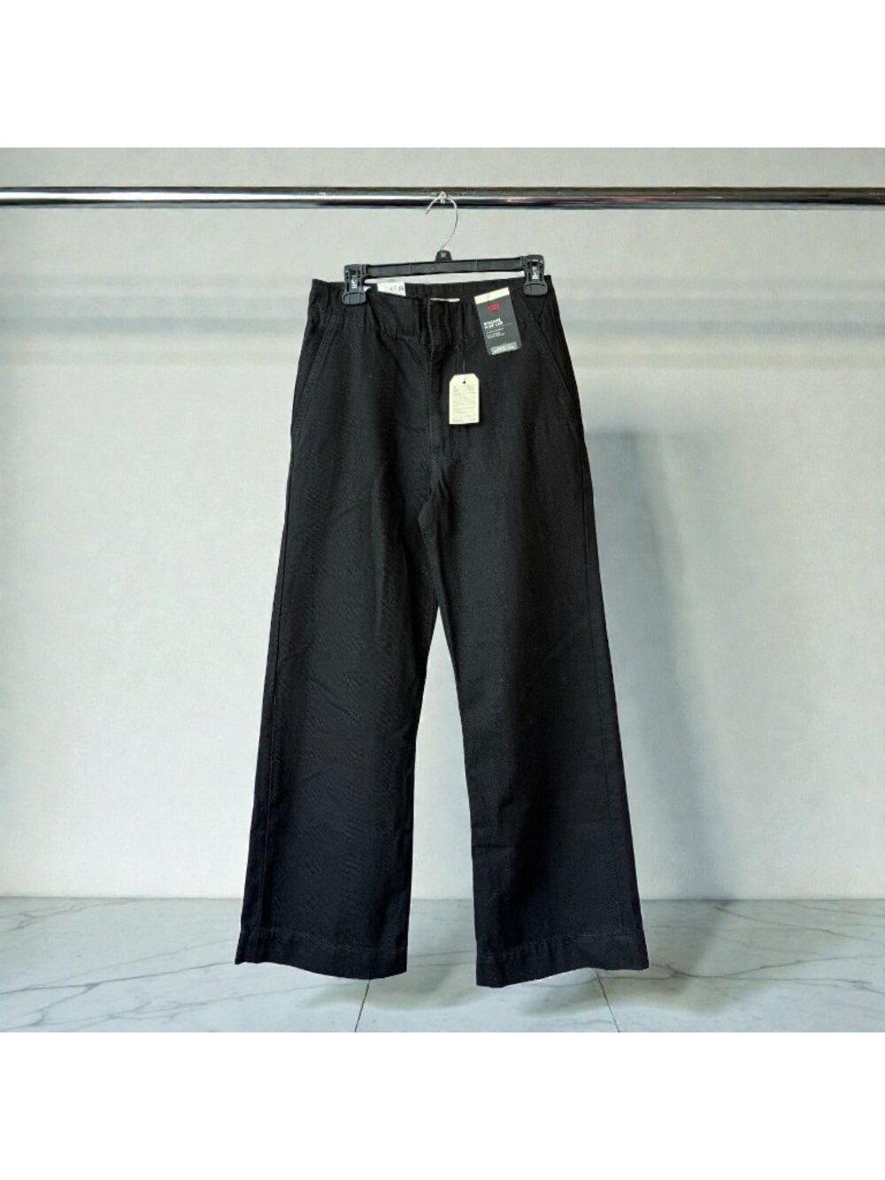 Levi’s Premium Women’s 27 Ribcage Wide Leg Jeans Black Super High Rise NWT